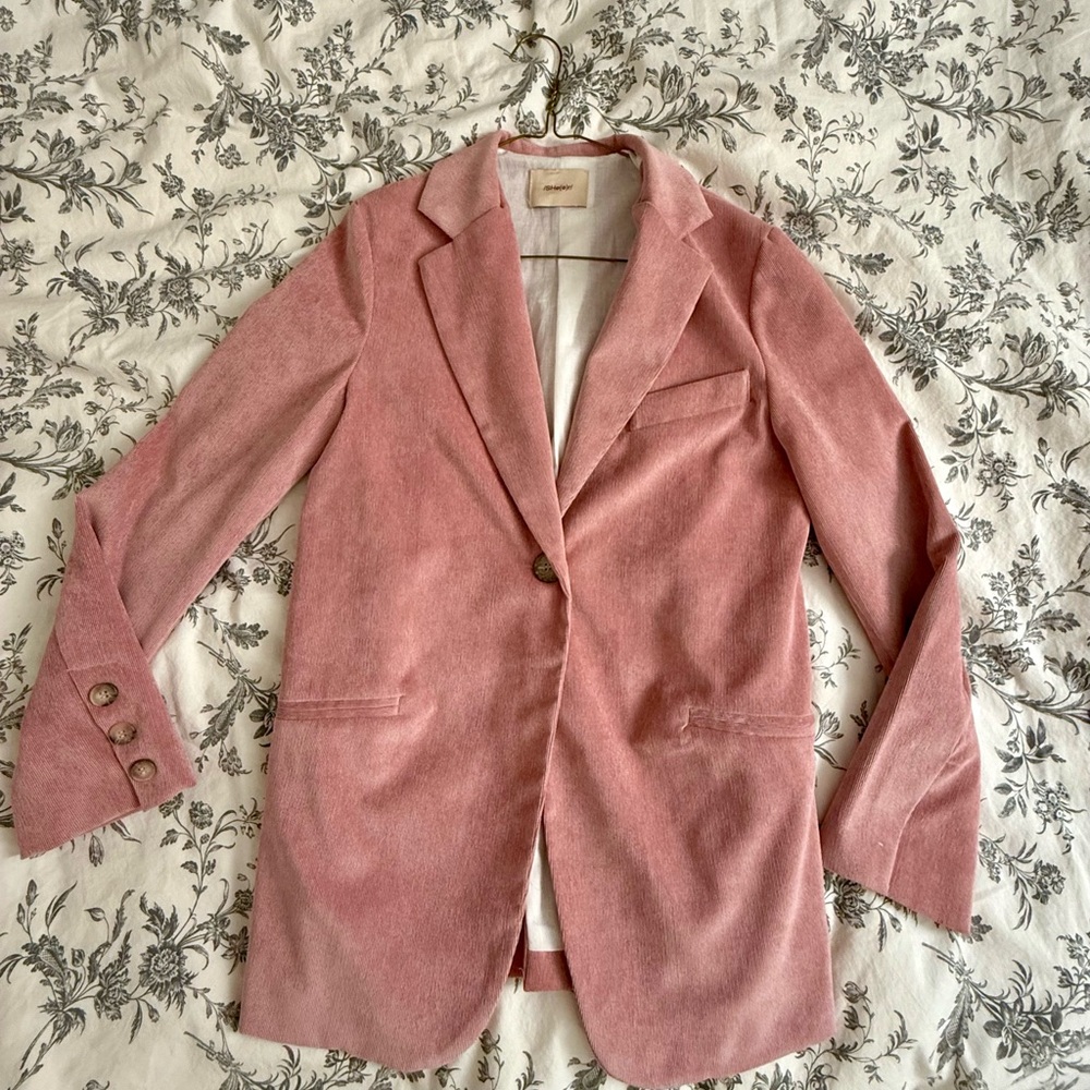 Women's Pink Corduroy Blazer Bought in Italy